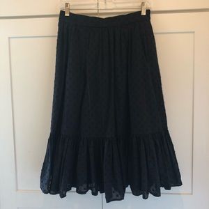Black J. Crew mid-length skirt